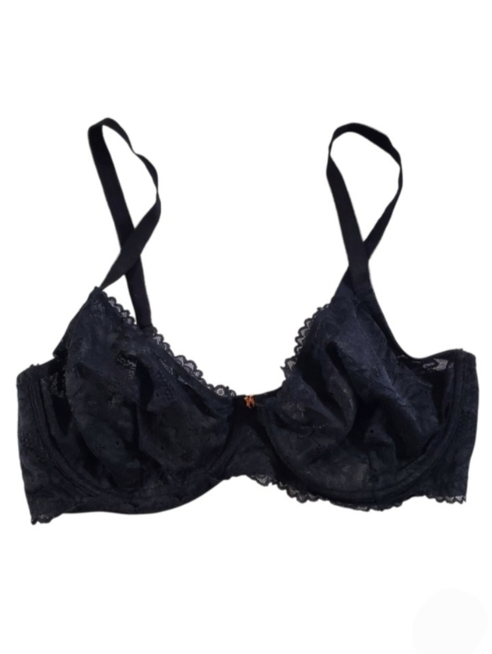 2046 * Savage X Fenty Black Lace Bra 38D Sexy Lingerie Underwire Mesh Full Cup